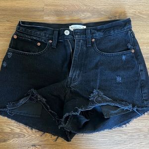 Abercrombie Black boyfriend shorts